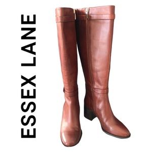 Essex Lane Lizzy Wide Calf Boots in Rich Caramel